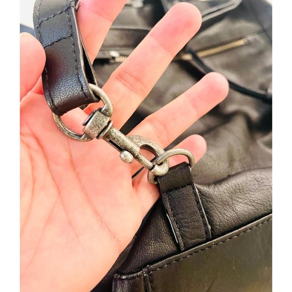 Lucky Brand Leather Convertable Backpack Daypack - Picture 7 of 12